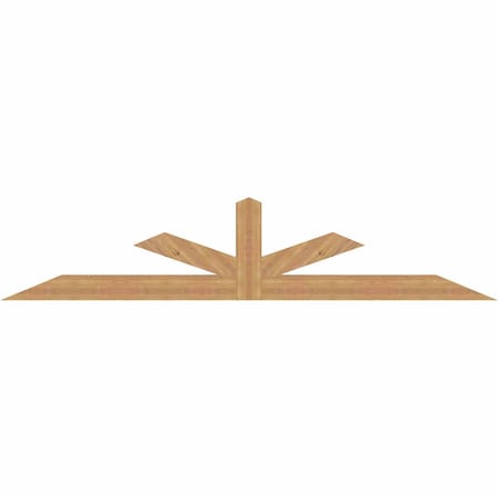 Ekena Millwork Saratoga Timber Gable Bracket, Western Red Cedar, 108"W x 22"H x 3 1/2"D x 5 1/2"F, 5/12 Pitch GBW108X22X0406SAR00SWR
